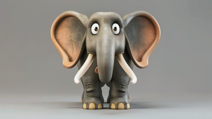 3d elephant with a background.