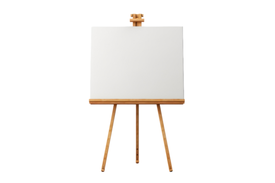 Blank Canvas Beckoning Creativity on Transparent PNG Background.