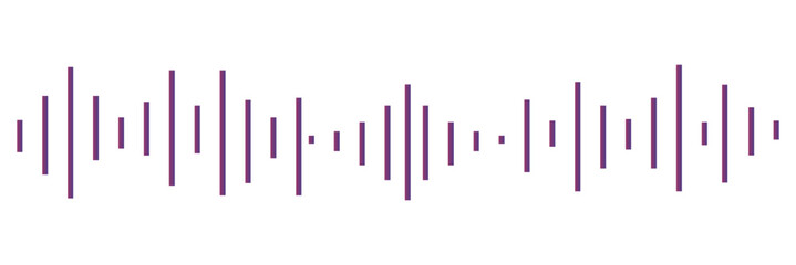 Pixel stereo waveform. Audio music sound wave. Audio spectrum. Equalizer, vibration, soundwave, voice on white background.