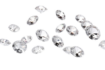 Glittering Constellation: A Stellar Array of Diamonds on Transparent PNG Background.