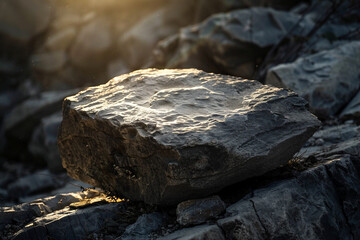 Peer into the Timeless Narrative of a Weathered Stone, Yielding to the Gentle Touch of Sunlight, Unveiling Secrets Buried in the Passage of Time