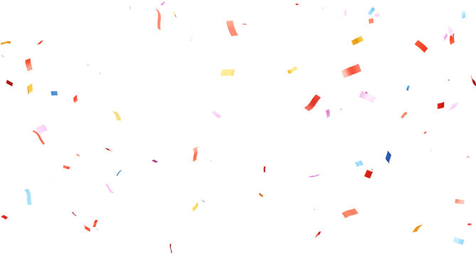 3d render of colorful confetti flying.