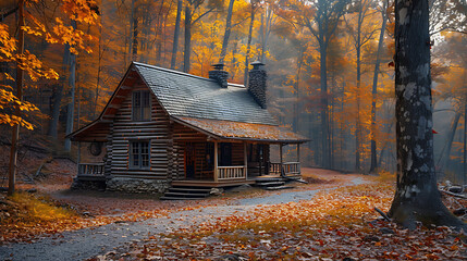 Serene Abandoned Forest Cabin: A Peaceful Escape