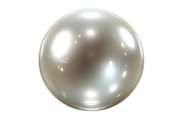 Obraz premium Ethereal Dance of a White Balloon on Transparent PNG Background.