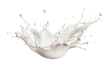 Milky Explosion: A Dance of Elegance on Transparent PNG Background.