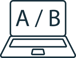 AB Testing icon. Monochrome simple User Behavior icon for templates, web design and infographics