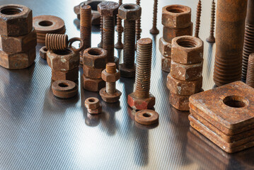Old iron rusty element, industrial background
