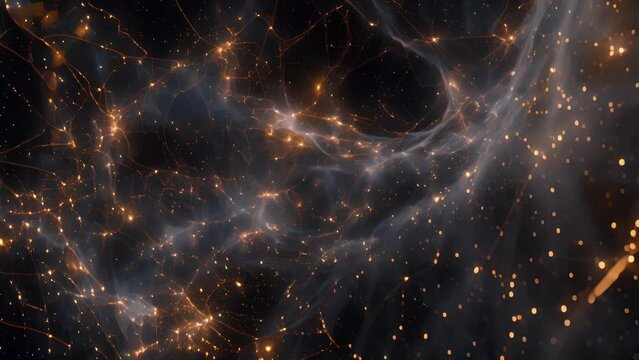 Invisible to the eye the dark matter web stretches to the farthest reaches of the cosmos connecting all that exists.