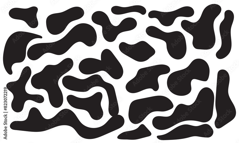 Poster blob shape organic, vector illustration set. collection from abstract forms for design and paint. li