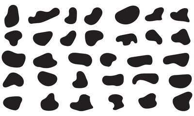 Blob shape organic, vector illustration set. Collection from abstract forms for design and paint. Liquid silhouette drop in modern style. vector illustration. EPS 10
