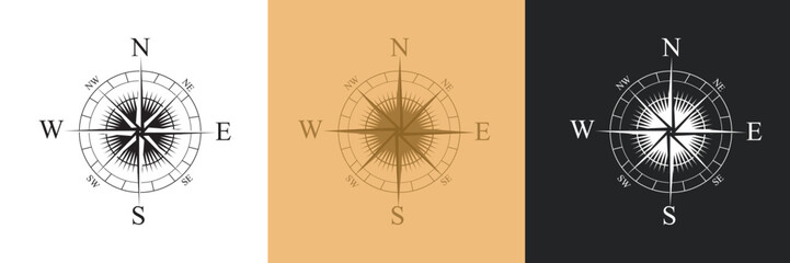 compass direction vector with cardinal points