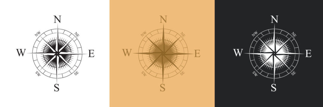 compass direction vector with cardinal points