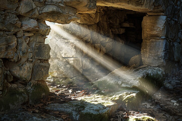 Through the Parted Stone, Sunlight Whispers Secrets from the Ages