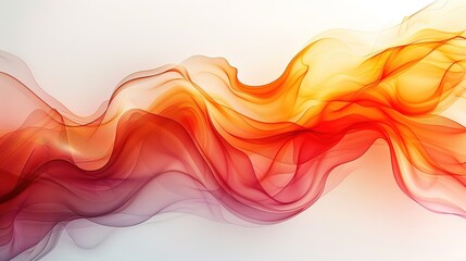 White background with abstract red and orange gradients