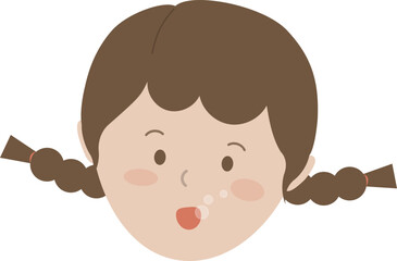 귀여운 아이 얼굴