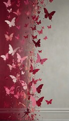 butterfly on pink background