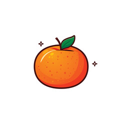 Chinese mandarins orange illustration with transparent background
