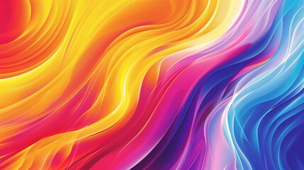 
Modern background with dynamic gradients and flowing waves in vibrant red, yellow, pink, and blue hues