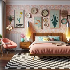 Sleeping in Memories: Alluring Retro-Themed Bedroom Design