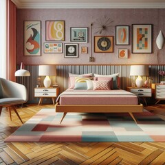Sleeping in Memories: Alluring Retro-Themed Bedroom Design