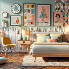 Sleeping in Memories: Alluring Retro-Themed Bedroom Design