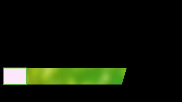 green lower third with transparent background, animated lower third, green background lower third