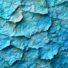 Fototapeta premium Turquoise Mint Crinkled Paper: Textured Canvas View
