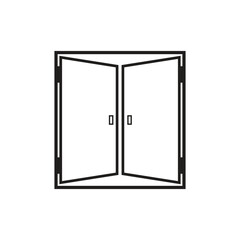 Flat door icon symbol vector Illustration.