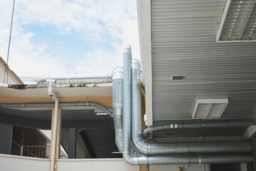 Fototapeta premium Large air conditioner ventilation ducts