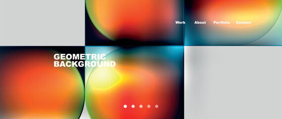 Geometric abstract glassmorphism with circles and squares. Vector Illustration For Wallpaper, Banner, Background, Card, Book Illustration, landing page