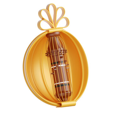 Sasando Indonesian Traditional Instrument 3D Icon
