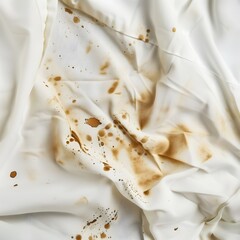 Residual stains on white shirt