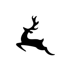 deer, black silhouette vector symbol design
