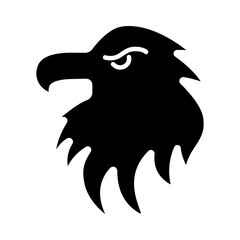 USA emblem icon. American eagle with wings spread, shield with stars and stripes, text USA. National symbol and patriotism concept.