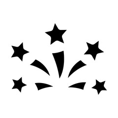 Patriotic fireworks set icon. Red stars, blue bursts, festive celebration, American theme. Perfect for Independence Day, patriotic events, July 4th festivities, national pride, celebrations.