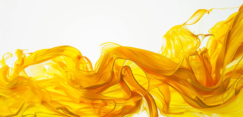 Vividly isolated on white: modern abstract billboard in electric yellow, creating a striking visual effect.