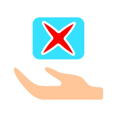 Fototapeta premium Voting set icon. Hand pressing checkmark button, electronic voting, online polls, election, decision-making, voter participation, ballot selection, democracy, political choice, civic engagement.