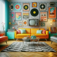 Timeless Charm: Captivating Retro-Designed Living Room