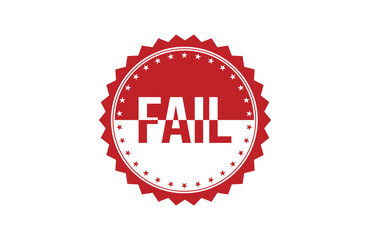 Fail red ribbon label banner. Open available now sign or fail tag.
