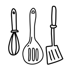 kitchen tools line icon