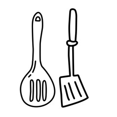 kitchen tools line icon