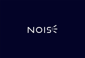 Noise Logo, letter S and E as megaphone in text noise typography logo, vector illustration