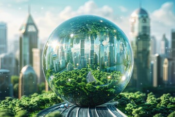 Green City in a Glass Ball