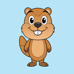 cute beaver cartoon art beaver cartoon illustration animal cartoon design