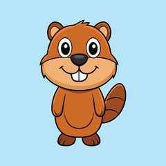 cute beaver cartoon art beaver cartoon illustration animal cartoon design
