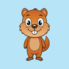 cute beaver cartoon art beaver cartoon illustration animal cartoon design