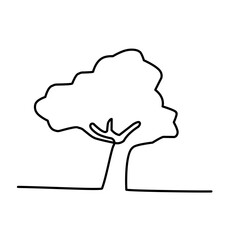 continuous line of tree