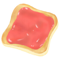 Strawberry jam Toast