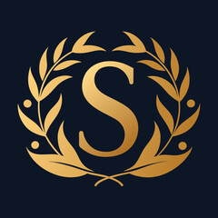 Obraz premium Luxurious letter logo design vector Icon illustration