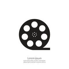 film reel icon in trendy flat design